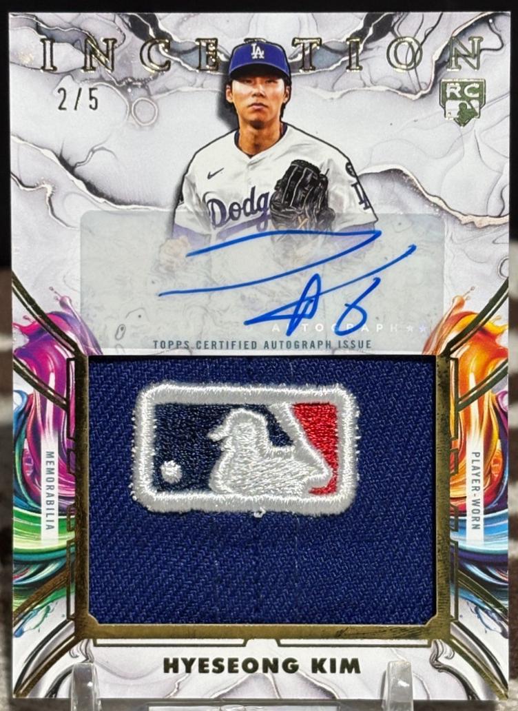 Hyeseong Kim #IAJH-HK 2025 Topps Inception Autographed Jumbo Hat Relic Baseball