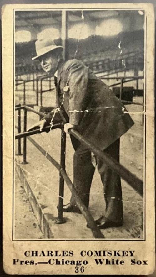 1916 M101 4 Sporting News Charles Comiskey [Blank Back] #36 card