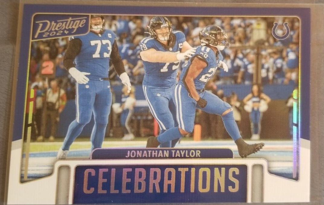 Jonathan Taylor #CEL-JTR Football Cards 2024 Panini Prestige Celebrations