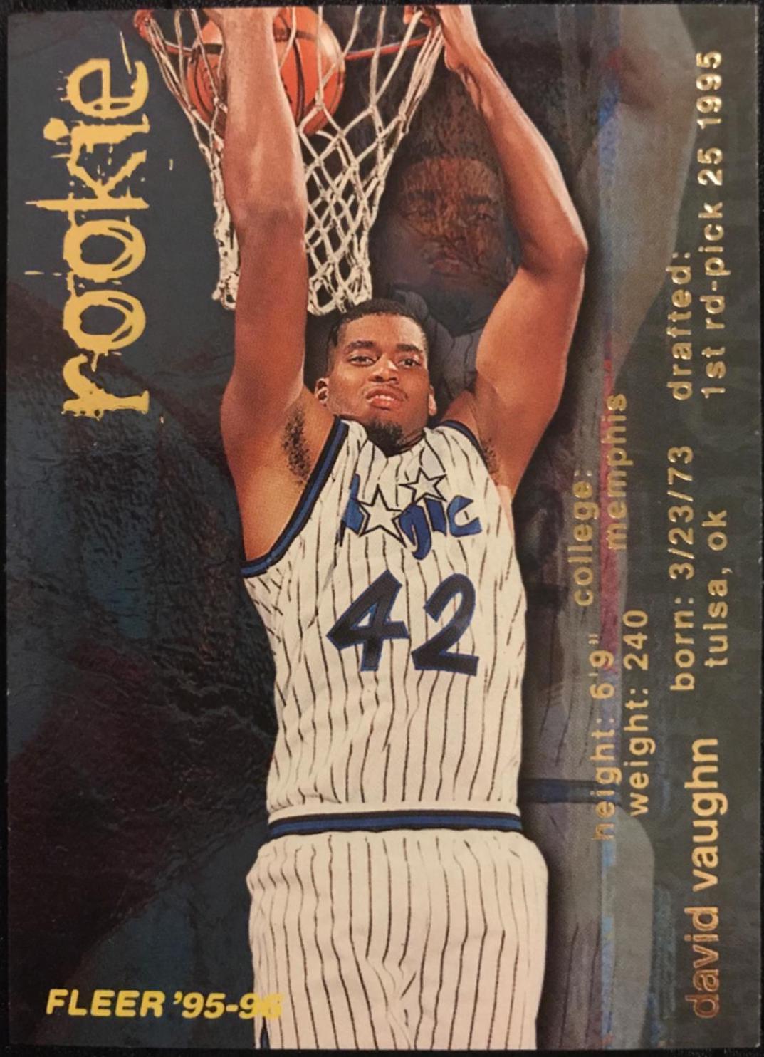 David Vaughn #315 Basketball Cards 1995 Fleer