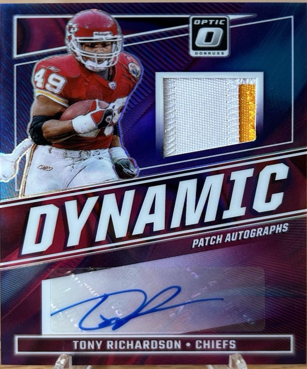 Tony Richardson #18 2024 Panini Donruss Optic Dynamic Patch Autograph Football