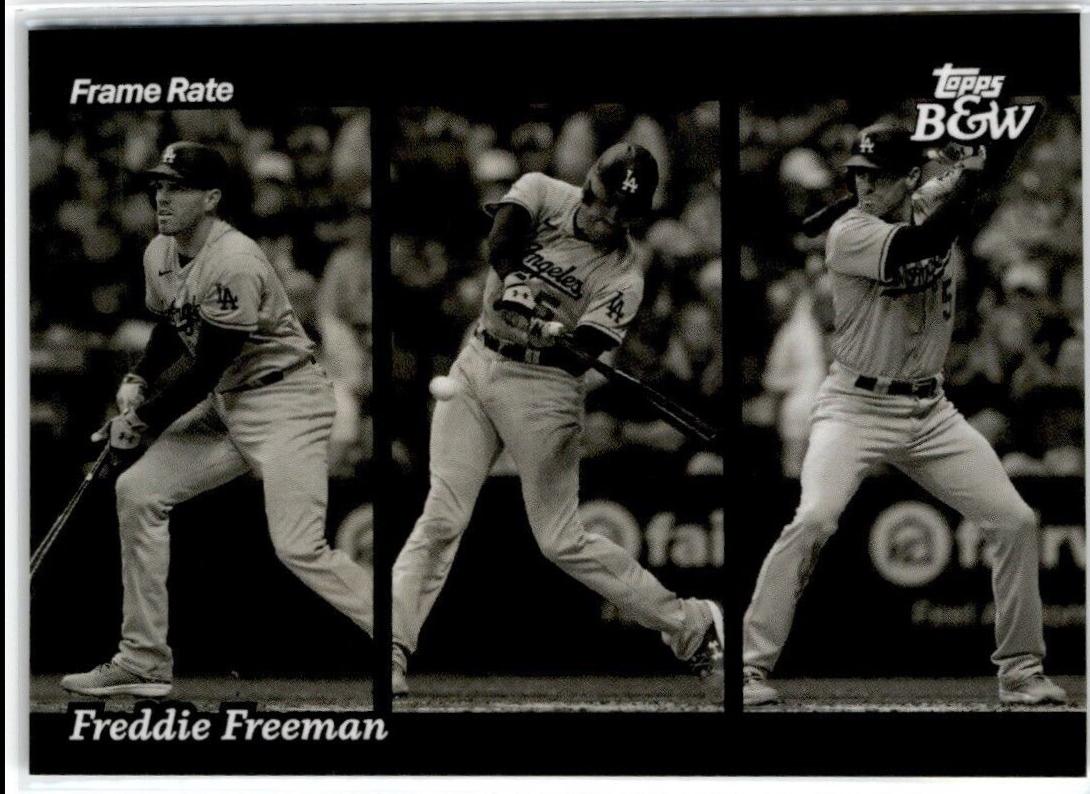 Freddie Freeman #FR1 Baseball Cards 2023 Topps Black and White Frame Rate