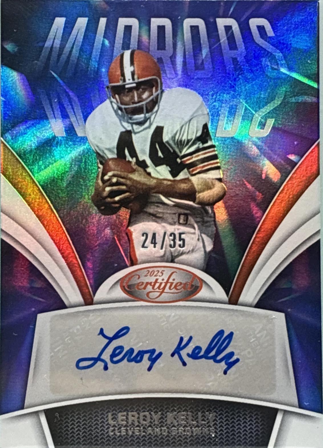 Leroy Kelly #MS-LKE 2025 Panini Certified Mirror Signature Football