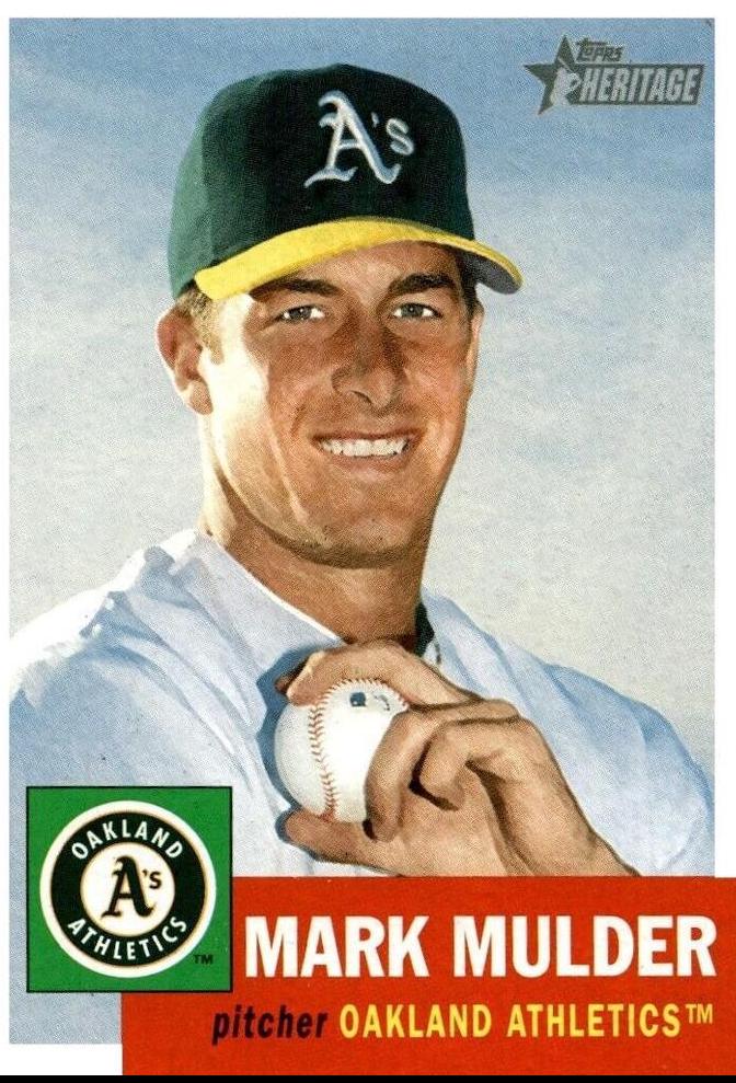 Mark Mulder #20 Baseball Cards 2002 Topps Heritage