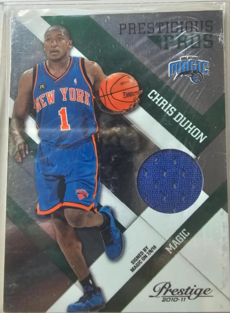 Chris Duhon #7 Basketball Cards 2010 Panini Prestige Prestigious Pros