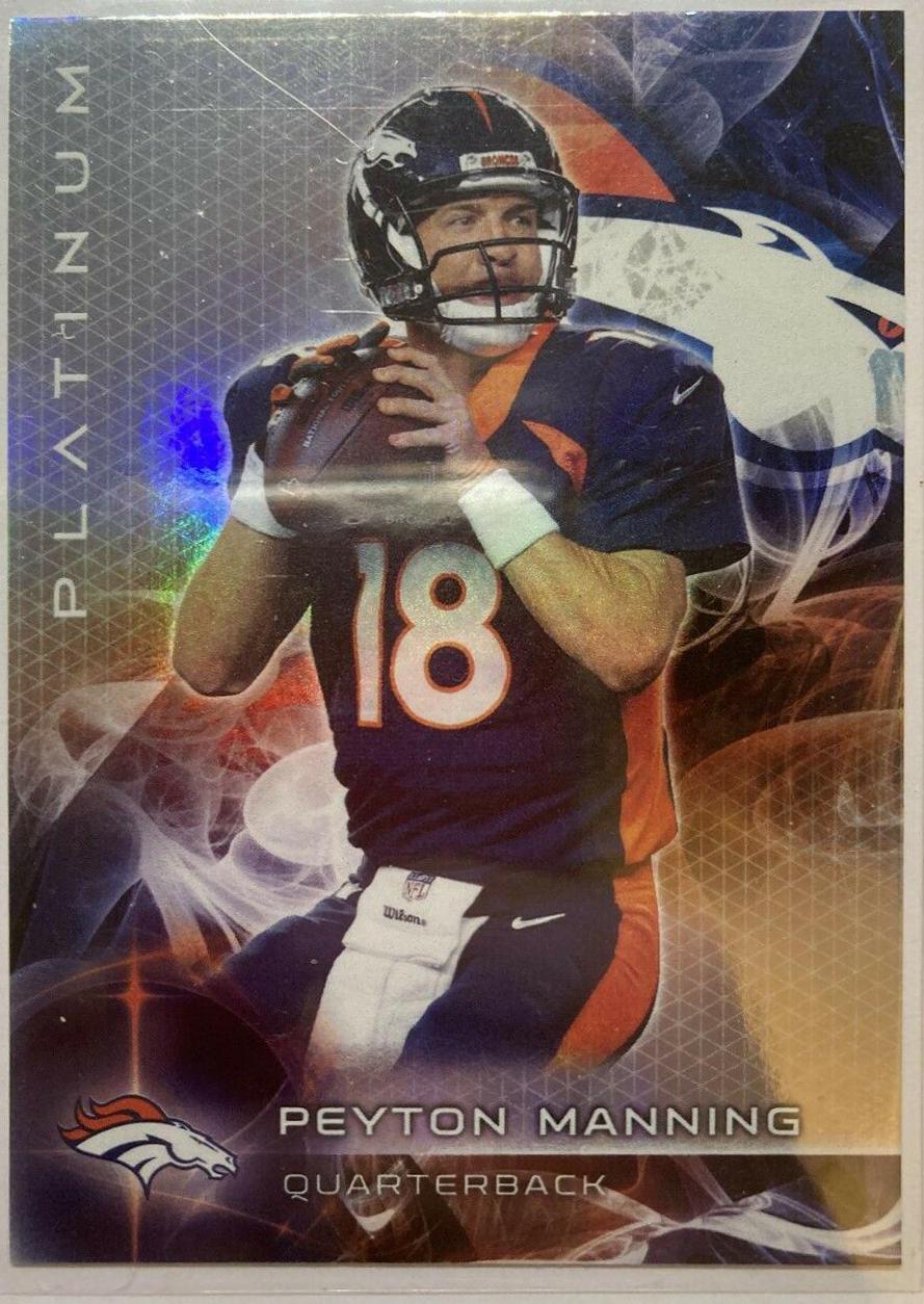 Peyton Manning #18 Football Cards 2015 Topps Platinum