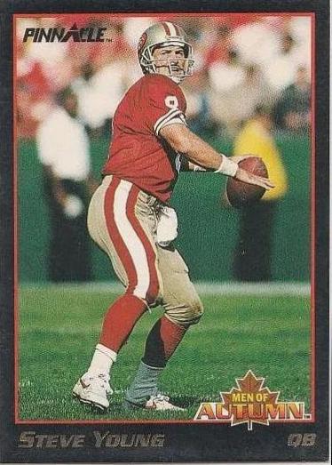 Steve Young [Men Of Autumn[ #25 Football Cards 1993 Pinnacle