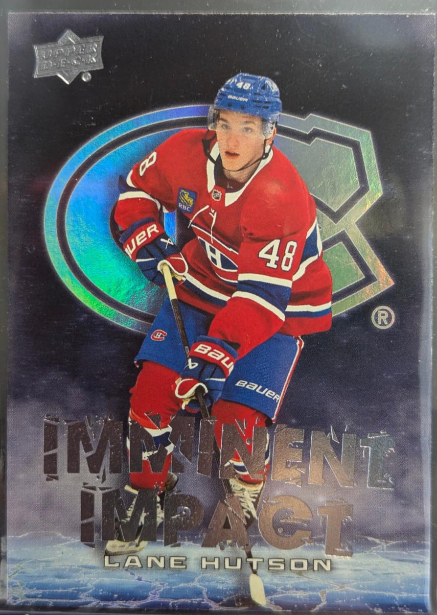 Lane Hutson #II-2 Hockey Cards 2024 Upper Deck Overtime Imminent Impact