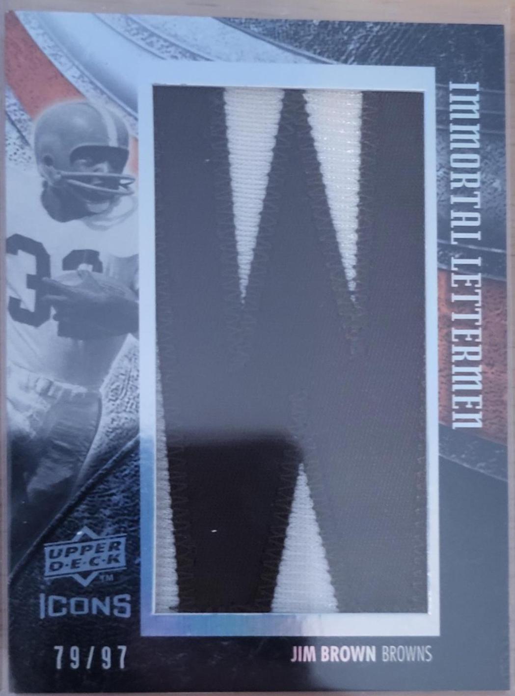 Jim Brown #JB26 2008 Upper Deck Icons Immortal Lettermen Football