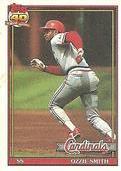 Ozzie Smith #27 Baseball Cards 1991 Topps Cracker Jack Series 2