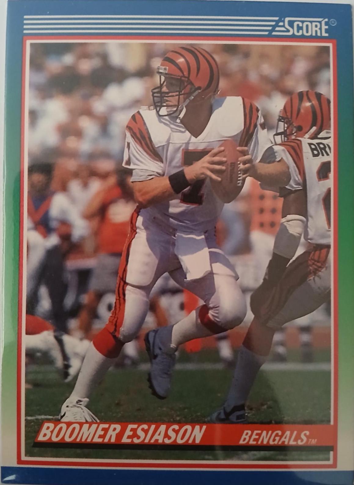 Boomer Esiason #37 Football Cards 1990 Panini Score 100 Hottest