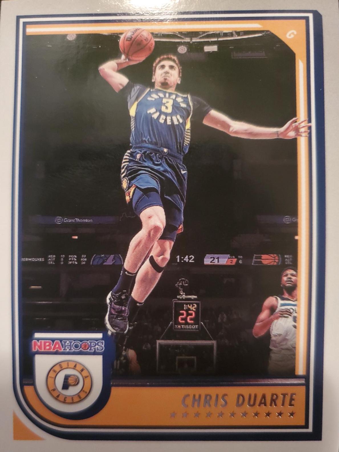 Chris Duarte #55 Basketball Cards 2022 Panini Hoops