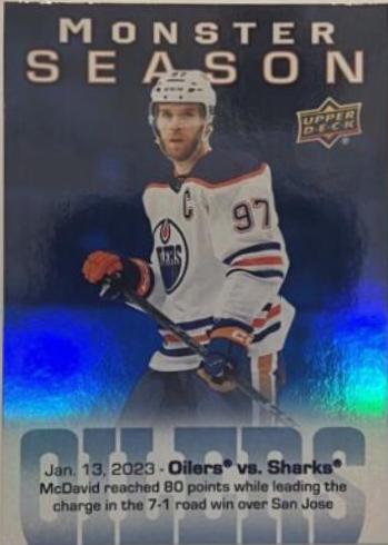 Connor McDavid #MS-44 2023-24 Upper Deck Hockey Monster Season