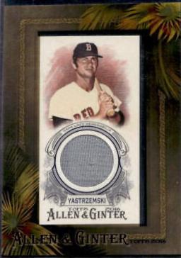 Carl Yastrzemski #AGR-CY Baseball Cards 2016 Topps Allen & Ginter Framed Mini Relics