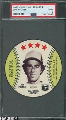 Jim Palmer Baseball Cards 1977 Chilly Willee Discs
