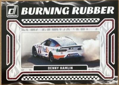 Denny Hamlin #3 Racing Cards 2024 Donruss NASCAR Burning Rubber