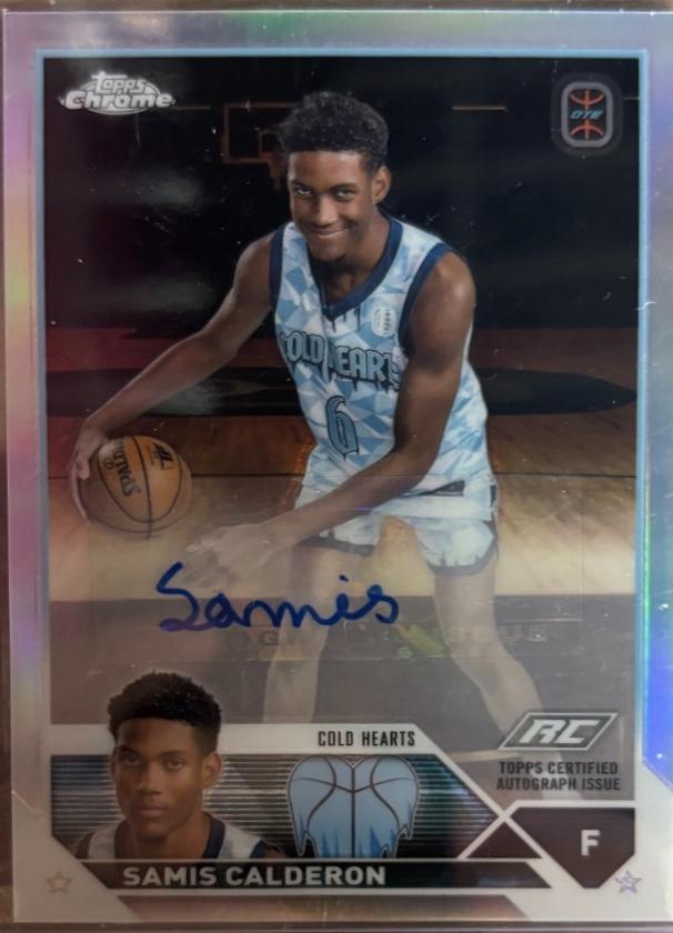 Samis Calderon #A-SC Basketball Cards 2023 Topps Chrome Overtime Elite Autograph