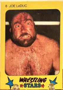 Joe LeDuc #8 Wrestling Cards 1986 Monty Gum Wrestling Stars