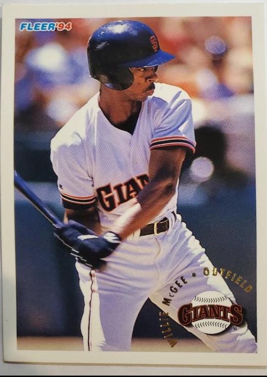 Willie McGee #696 Baseball Cards 1994 Fleer