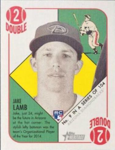 Jake Lamb #9 Baseball Cards 2015 Topps Heritage '51 Collection