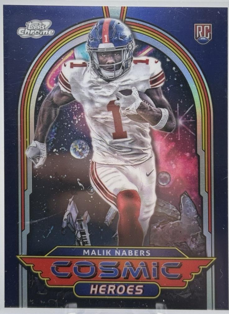 Malik Nabers #CH-14 Football Cards 2024 Topps Cosmic Chrome Heroes