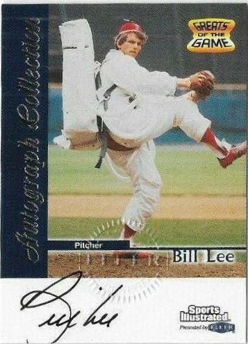 Bill Lee Baseball Cards 1999 Sports Illustrated Greats of the Game Autographs