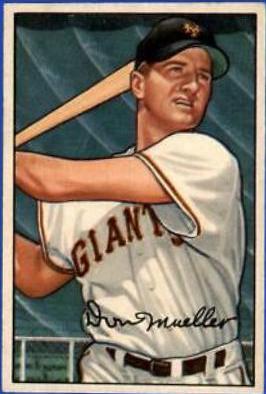 Don Mueller #18 Baseball Cards 1952 Bowman