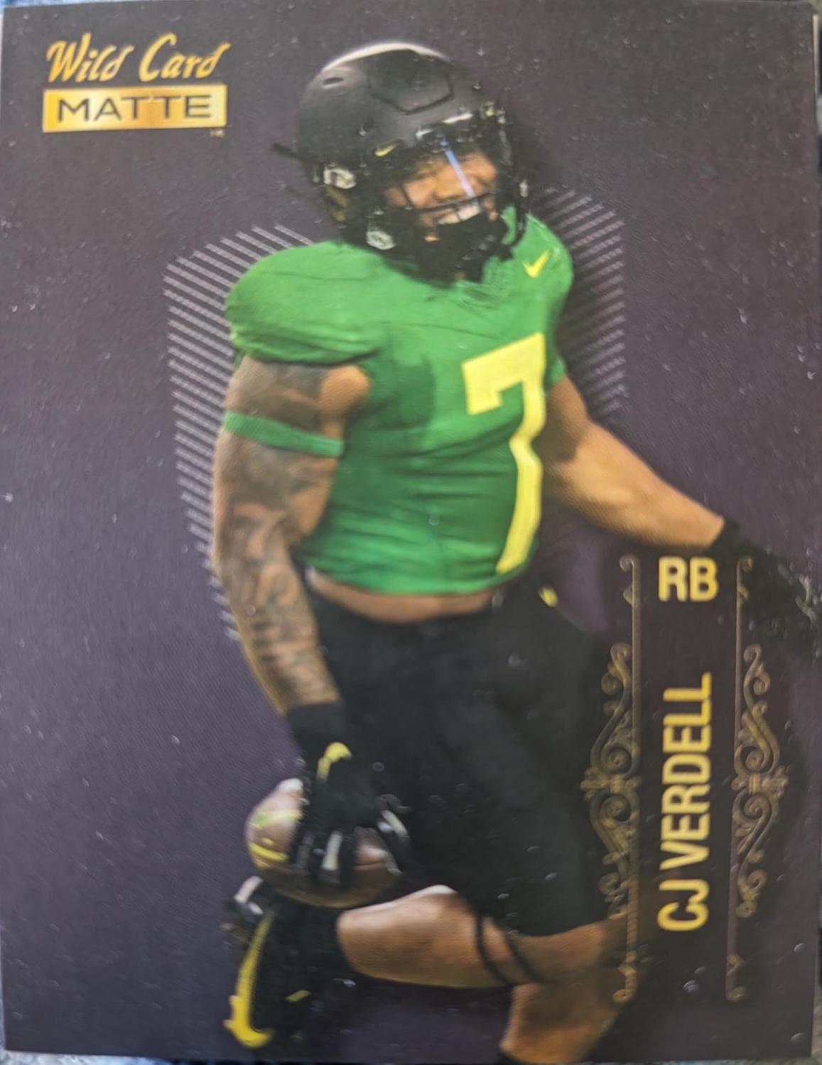 C. J. Verdell #MB-18 Football Cards 2022 Wild Card Matte Black