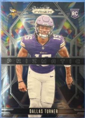 Dallas Turner #17 Football Cards 2024 Panini Prizm Prizmatic