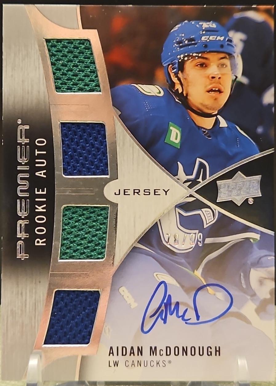 Aidan McDonough #PRA-AM Hockey Cards 2023 Upper Deck Premier Rookie Auto Jersey