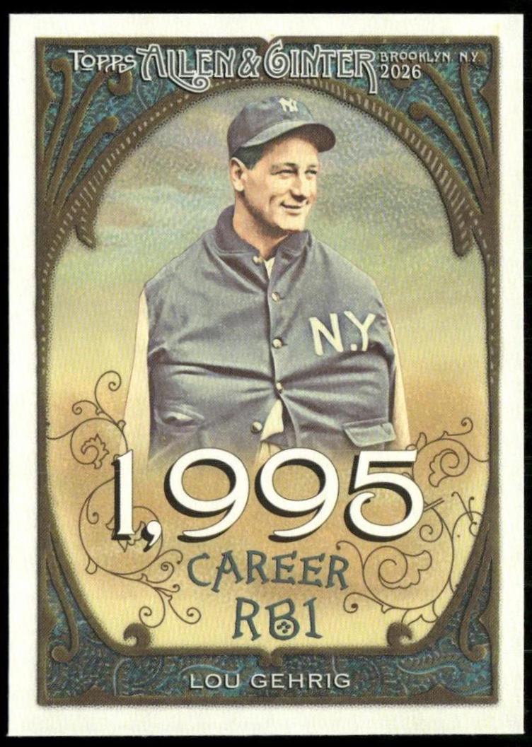 Lou Gehrig #CR-50 2026 Onit Athlete Gravity Career 250 Baseball