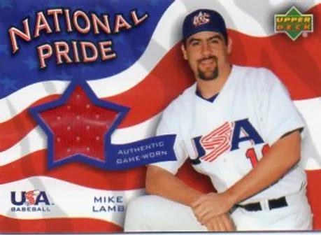 Mike Lamb #NPJ-ML Baseball Cards 2004 Upper Deck USA Baseball National Pride Jersey