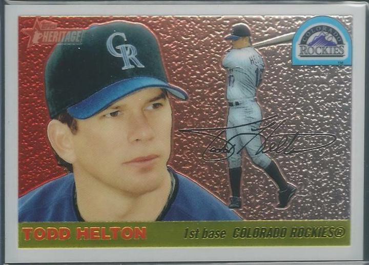 Todd Helton #15 Baseball Cards 2004 Topps Heritage Chrome