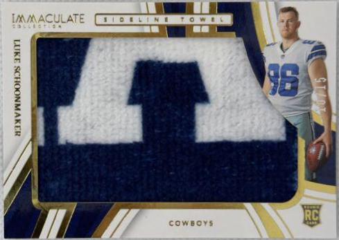 Luke Schoonmaker #18 Football Cards 2023 Panini Immaculate Sideline Towel