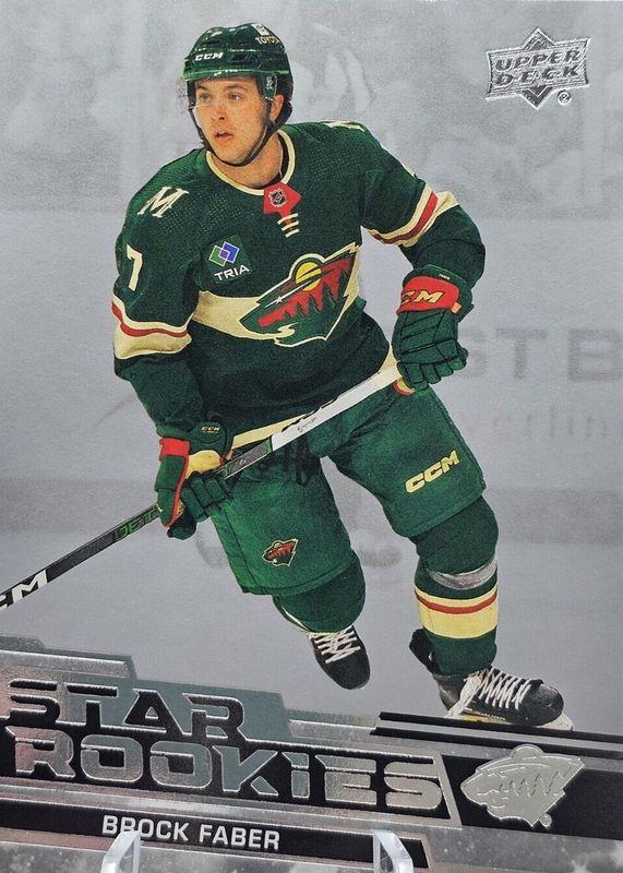 Brock Faber #6 Hockey Cards 2023 Upper Deck Star Rookies