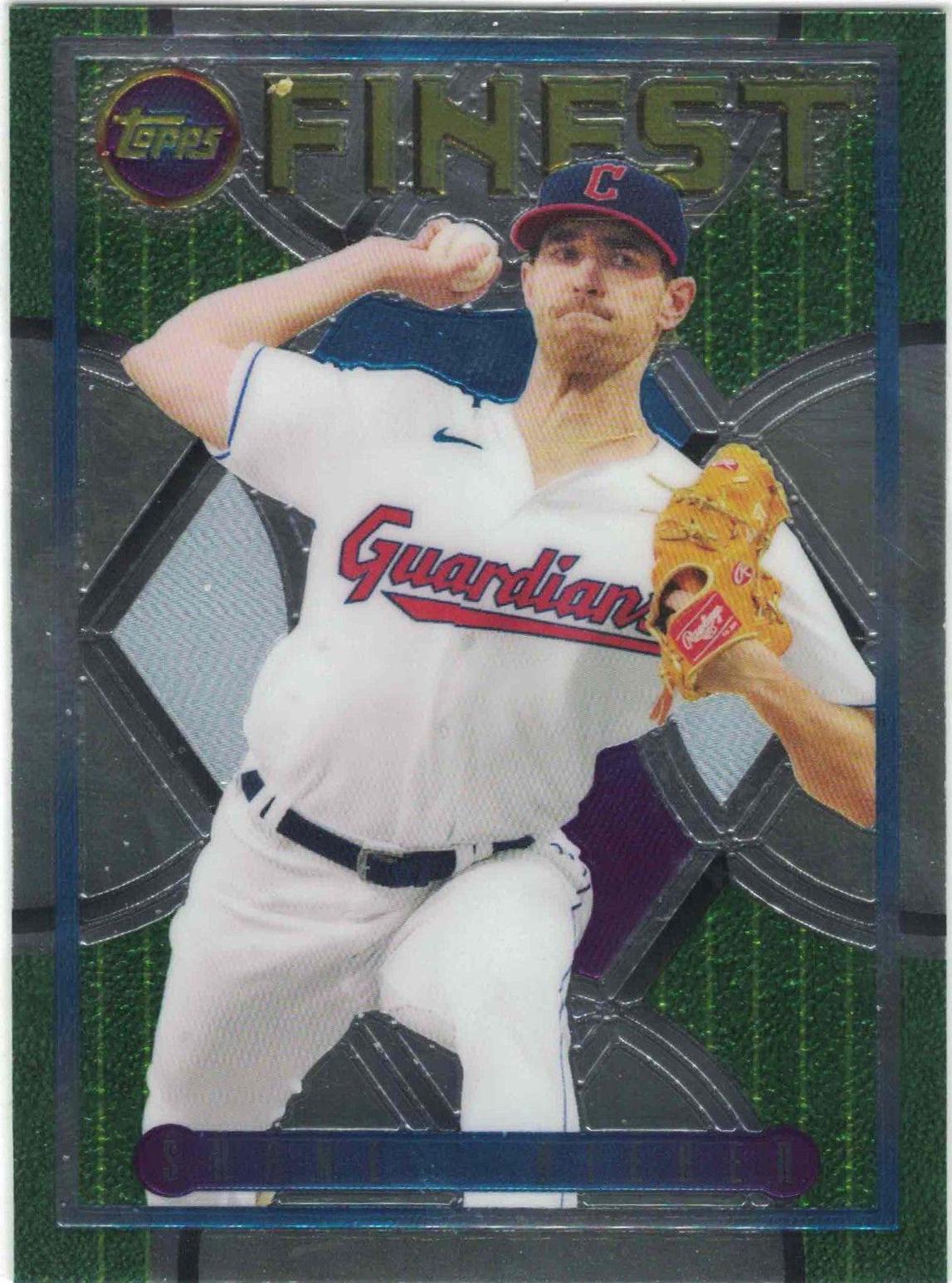 Shane Bieber #2 Baseball Cards 2022 Topps Finest Flashback