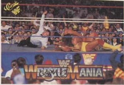 Hulk Hogan, Ultimate Warrior #145 Wrestling Cards 1990 Classic WWF The History of Wrestlemania