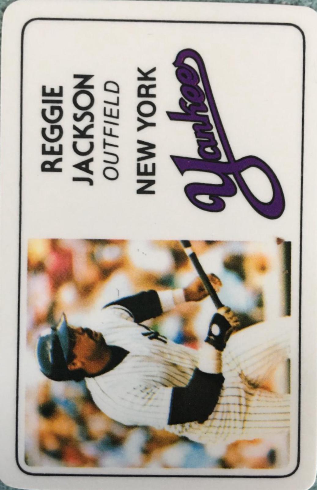 Reggie Jackson Baseball Cards 1981 Perma Graphics Super Star Credit Card