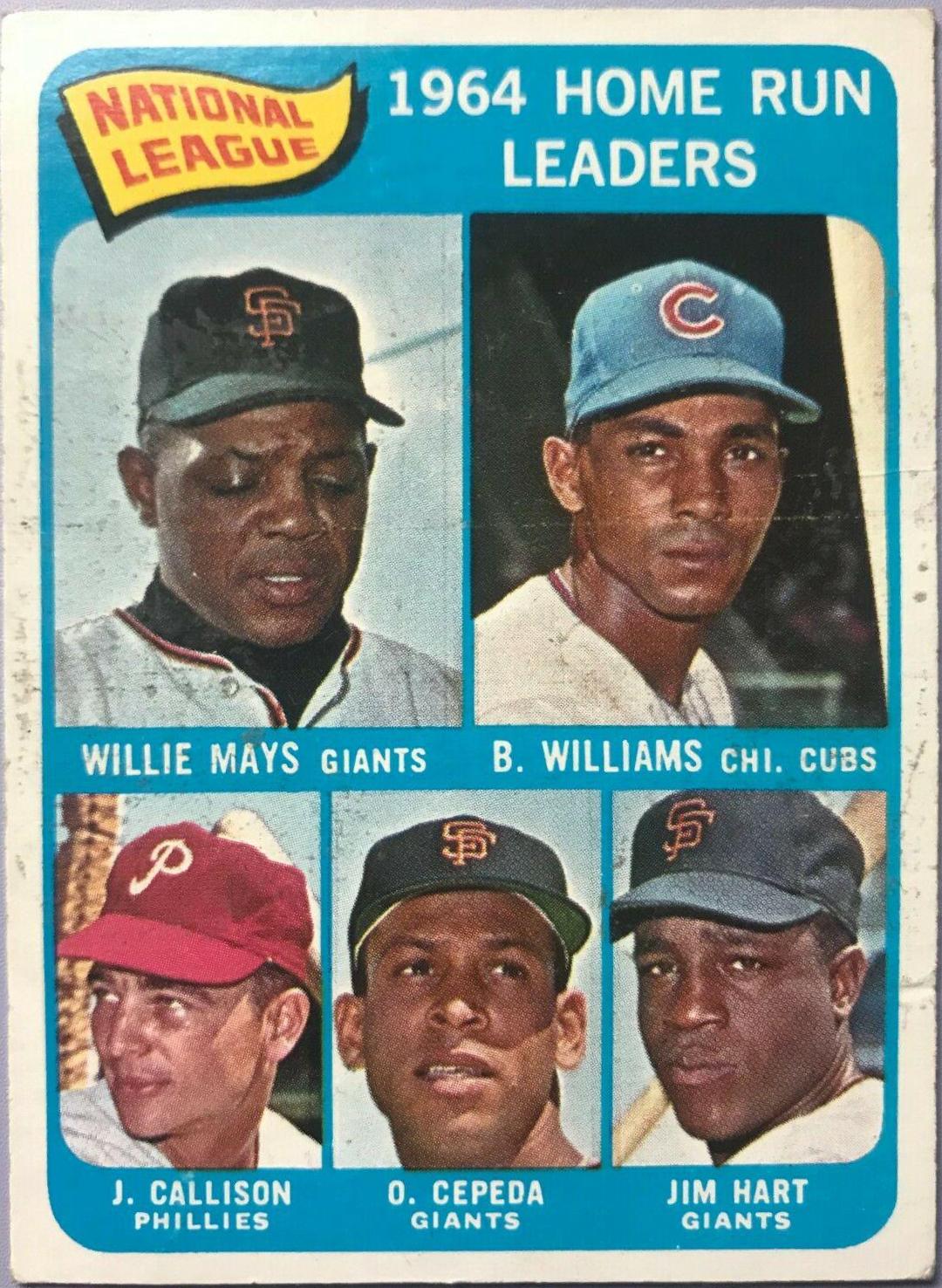 NL Home Run Leaders #4 Baseball Cards 1965 O Pee Chee