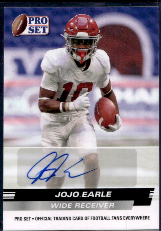Jojo Earle #PSA-JE1 Football Cards 2022 Pro Set Draft Autograph