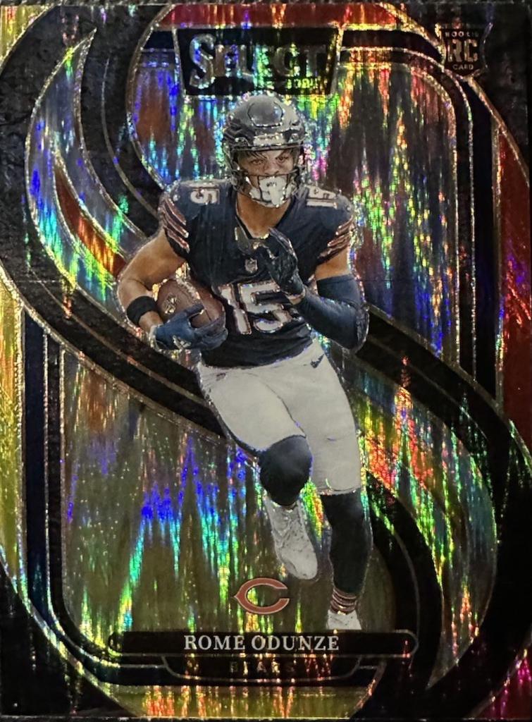 Rome Odunze [Red Yellow Prizm Shock] #136 Prices [Rookie] | 2024
