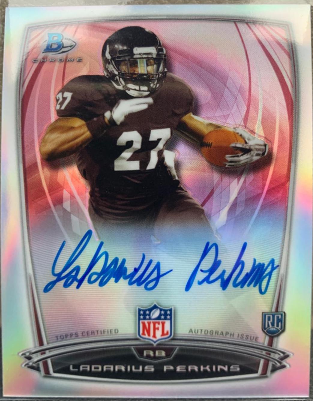 Ladarius Perkins #2 Football Cards 2014 Bowman Chrome Rookie Autograph