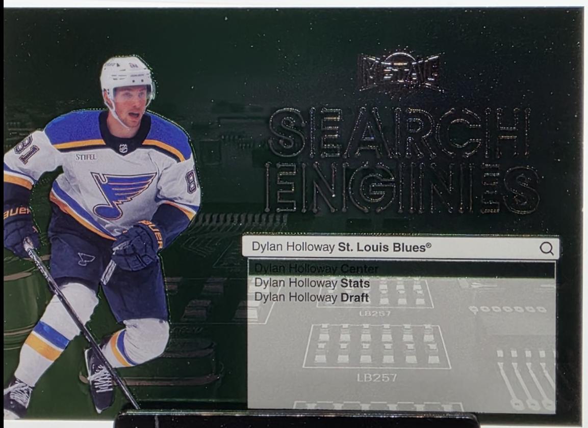 Dylan Holloway #ST-10 Hockey Cards 2024 SkyBox Metal Universe Search Engines