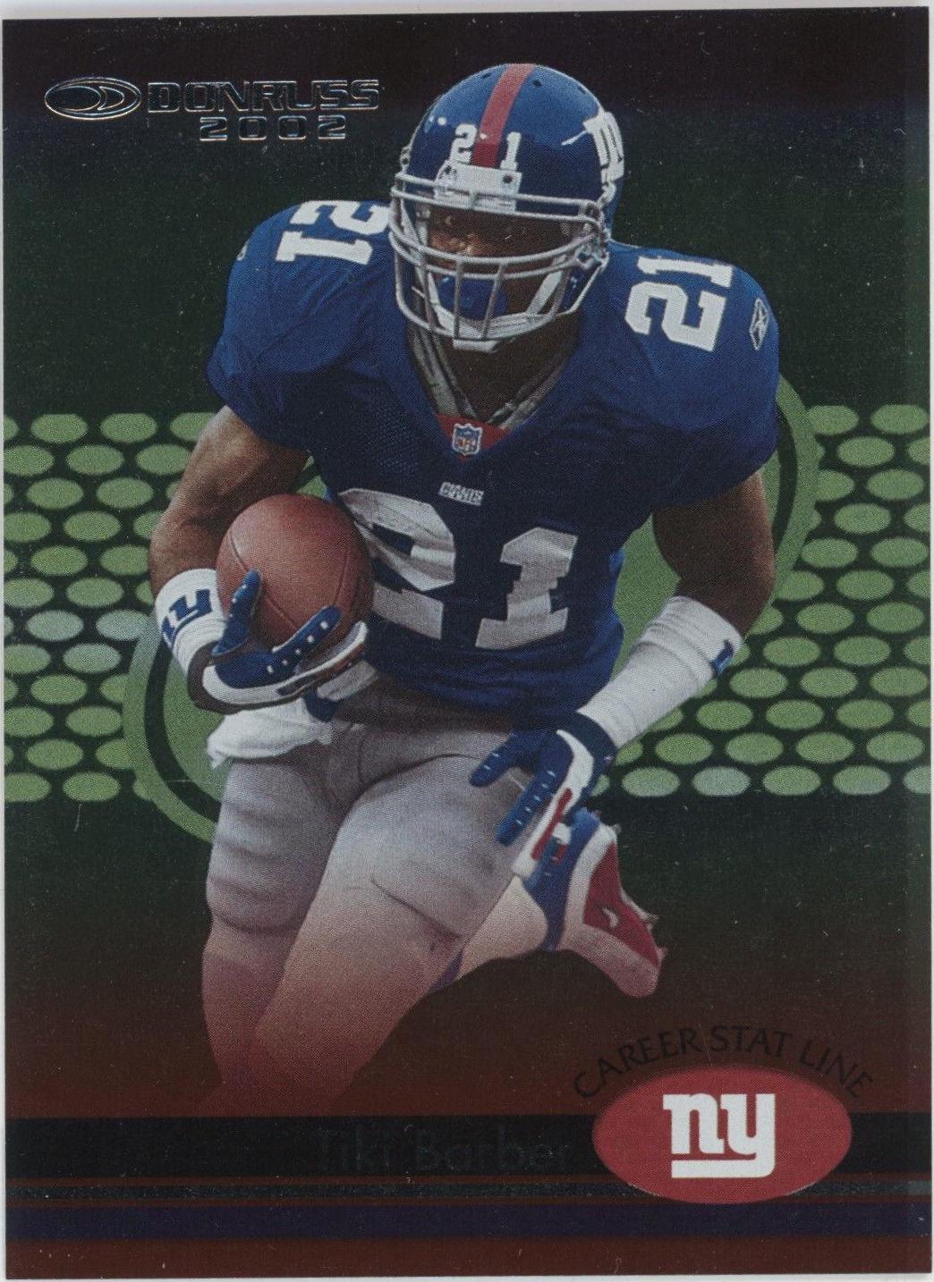 Tiki Barber #125 2002 Panini Donruss Football