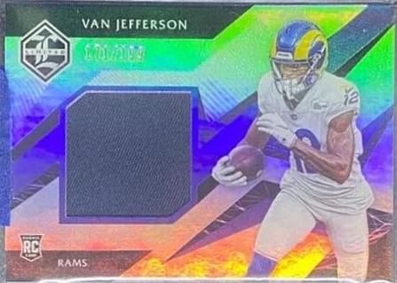 Van Jefferson #RJ-VJ Football Cards 2020 Panini Limited Rookie Jumbo Jerseys