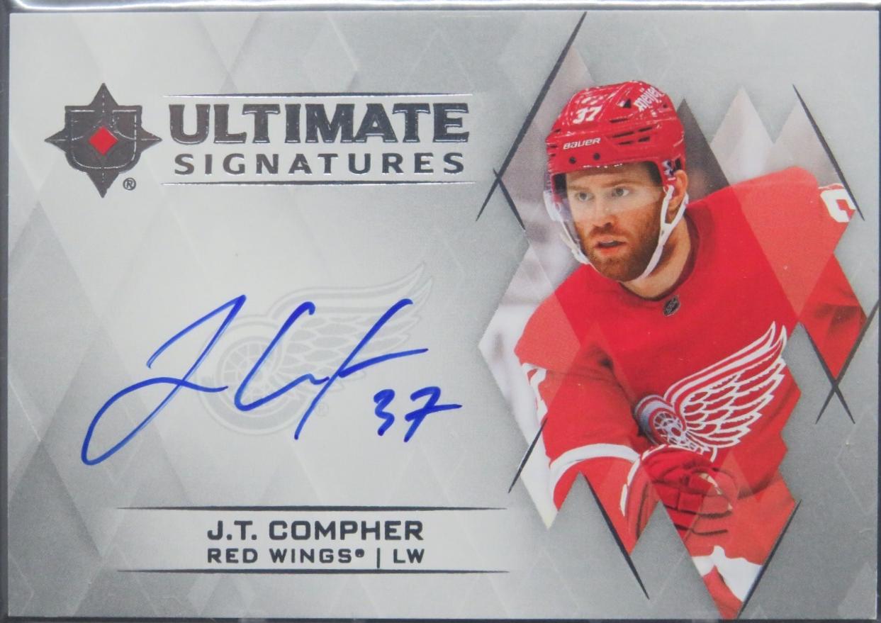 J.T. Compher #US-CO Hockey Cards 2023 Upper Deck Ultimate Collection Signature