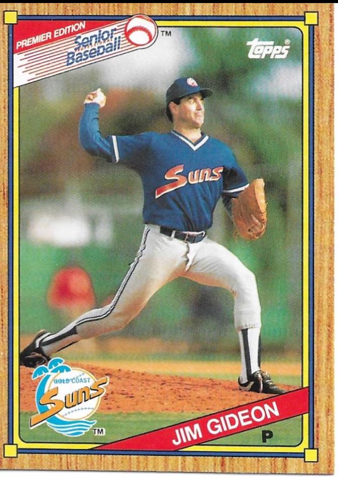 Jim Gideon #26 Baseball Cards 1989 Topps Senior League