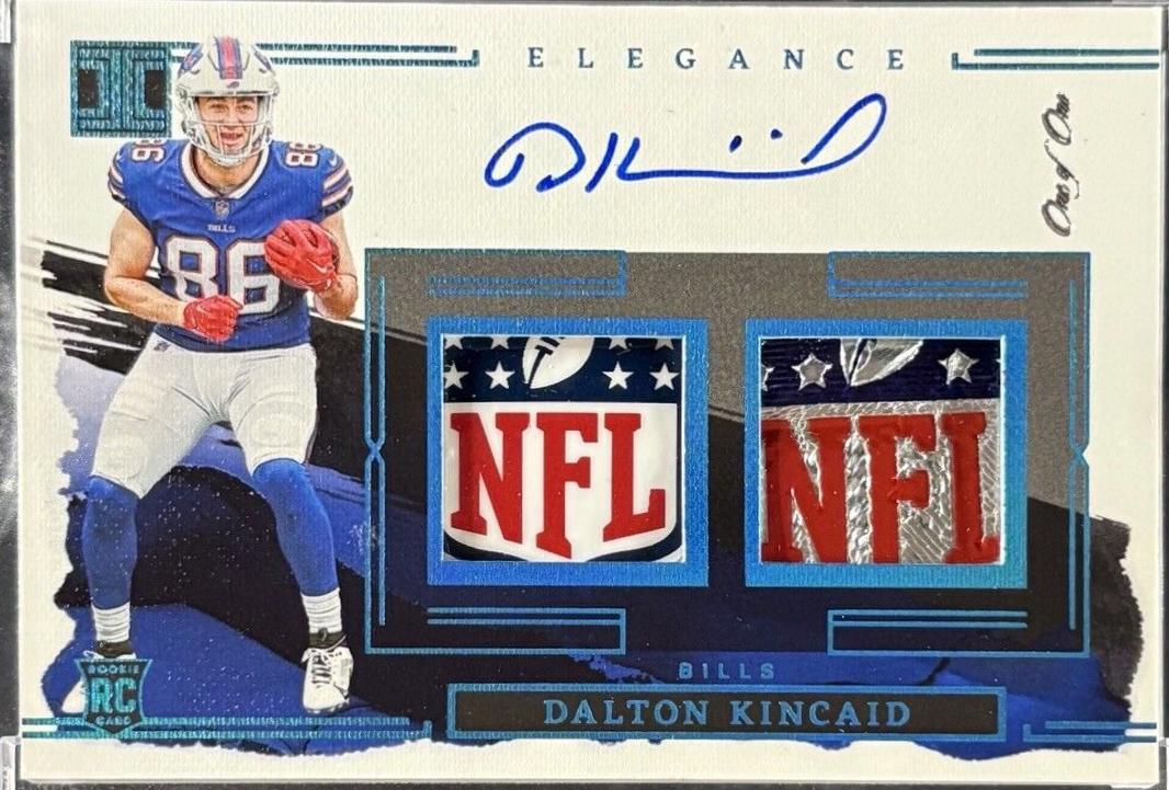 Dalton Kincaid #RPA-DC Football Cards 2023 Panini Impeccable Rookie Patch Auto