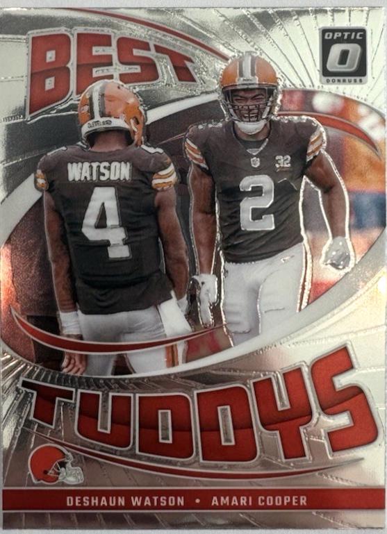 Amari Cooper / Deshaun Watson #15 Football Cards 2024 Panini Donruss Optic Best Tuddys