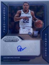 Desmond Bane Basketball Cards 2020 Panini Prizm Sensational Signatures